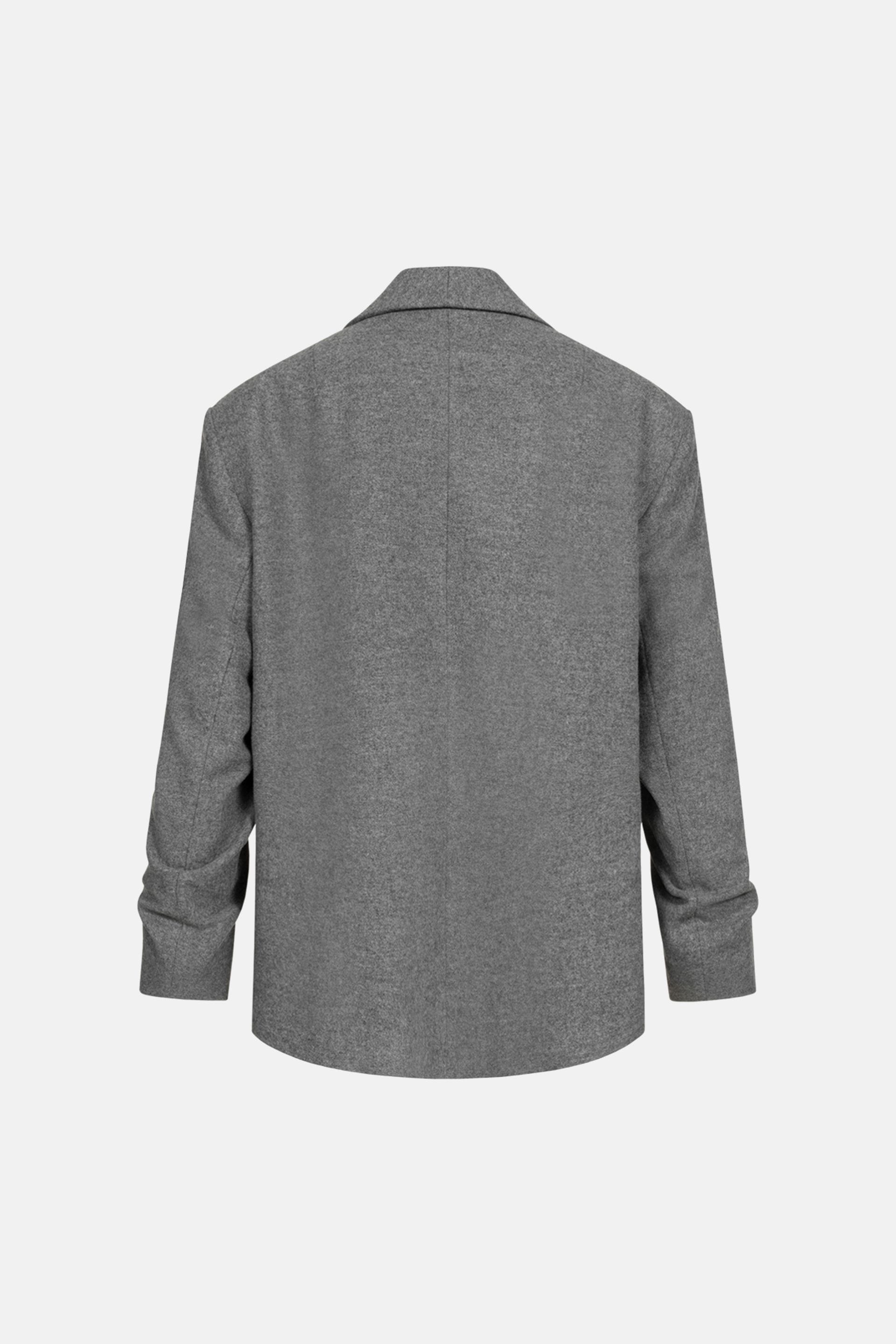 Manteau-veste oversize avec fronces sur la manche - WWU-JC1083-7-5 - Photo 4