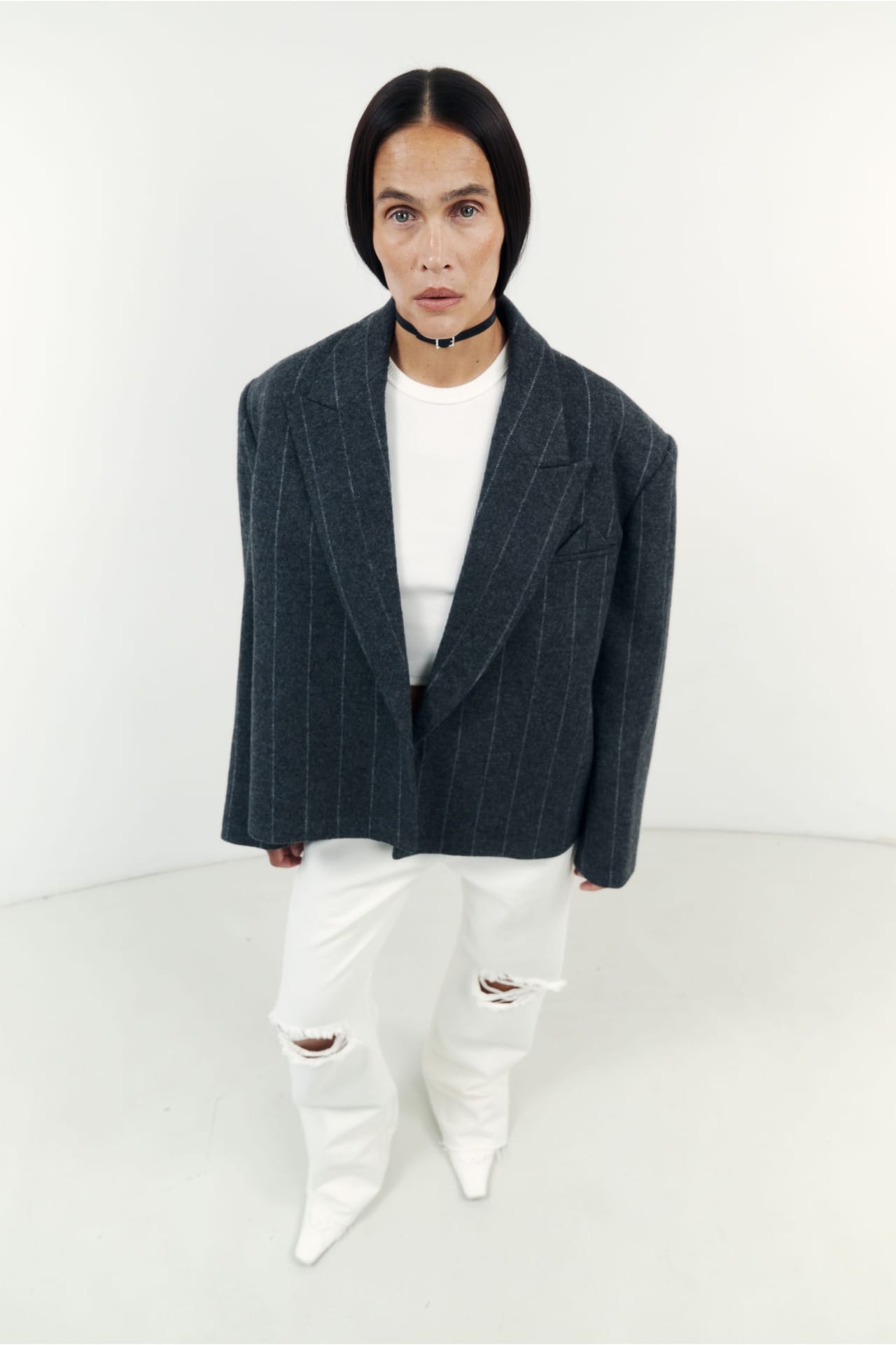 Oversized coat-jacket with a triangle - Photo 1