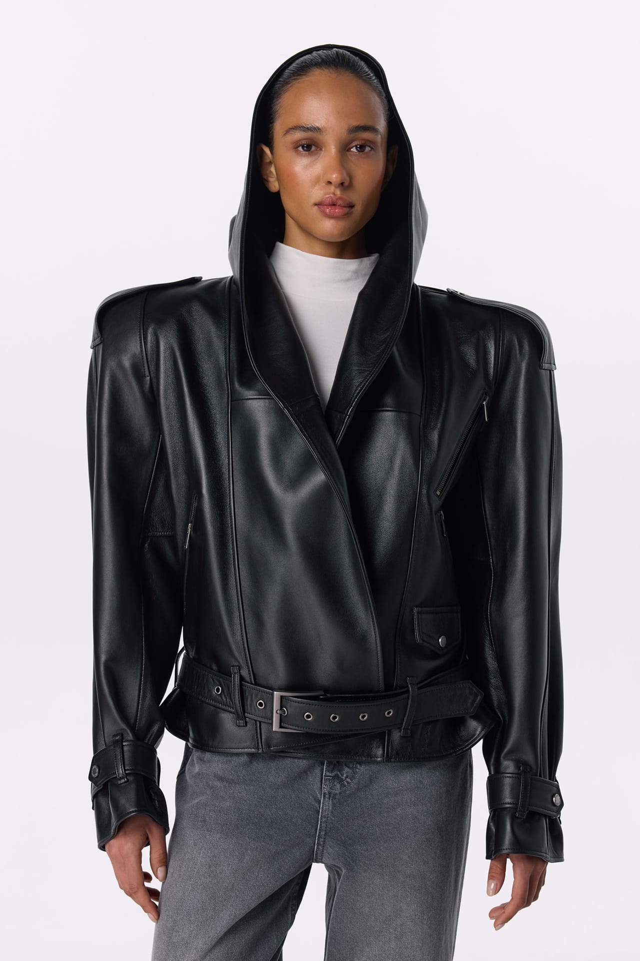 Veste en cuir Maverick - Photo 1