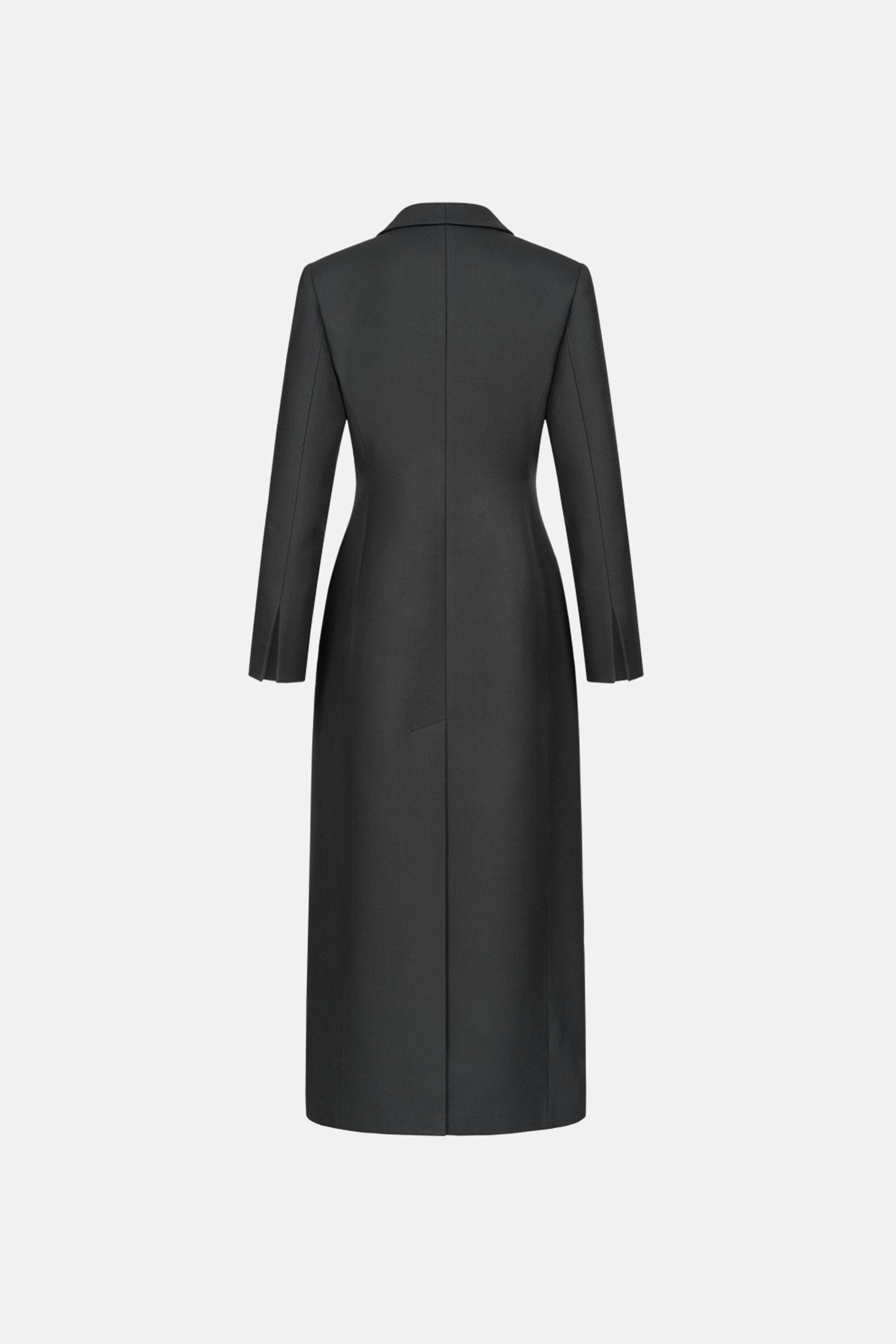Fitted coat with accent shoulder - WWU-OC1036-18-38-140 - Photo 4
