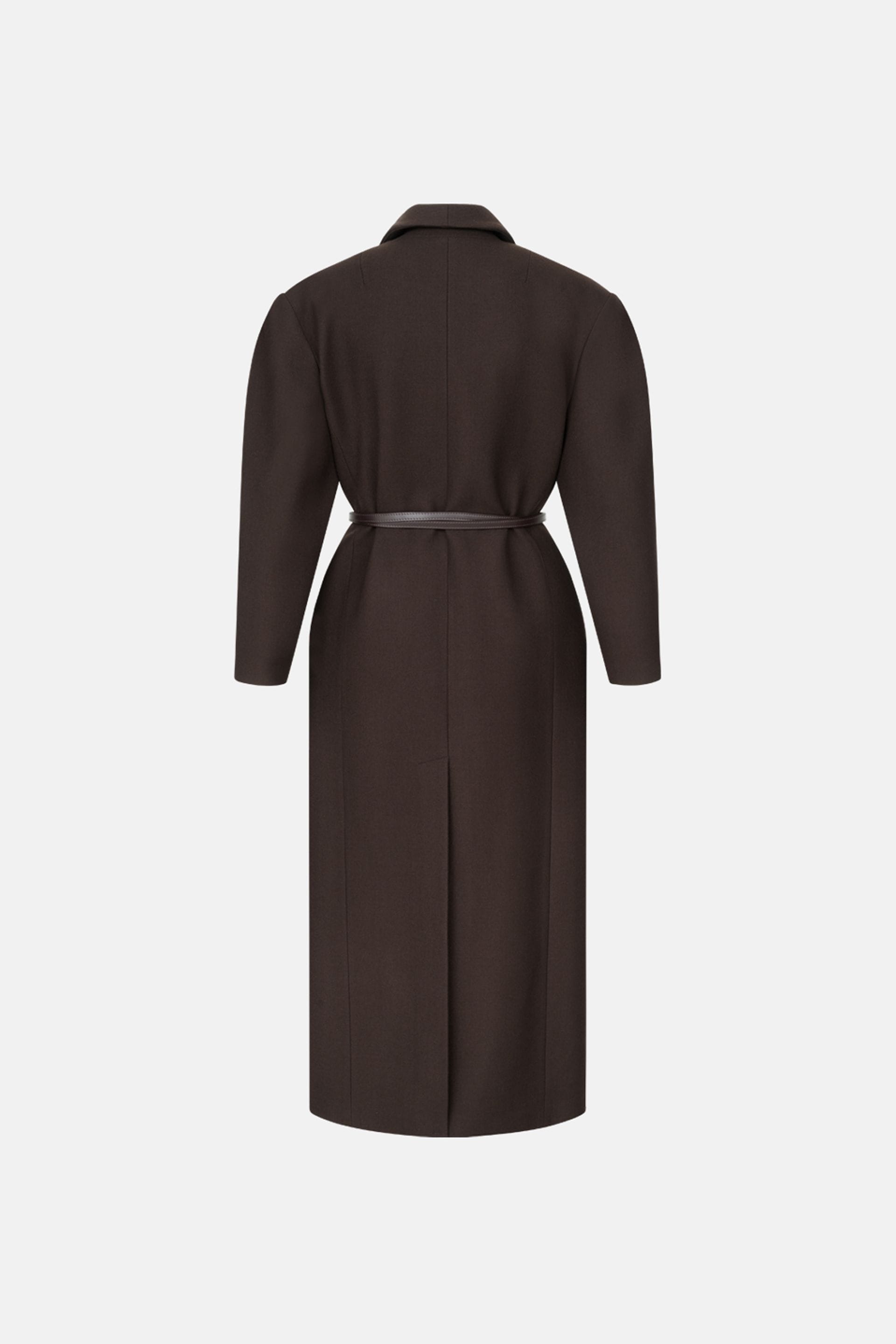 Double-breasted coat with accent shoulder - WWU-OC1037-14-25 - Photo 4