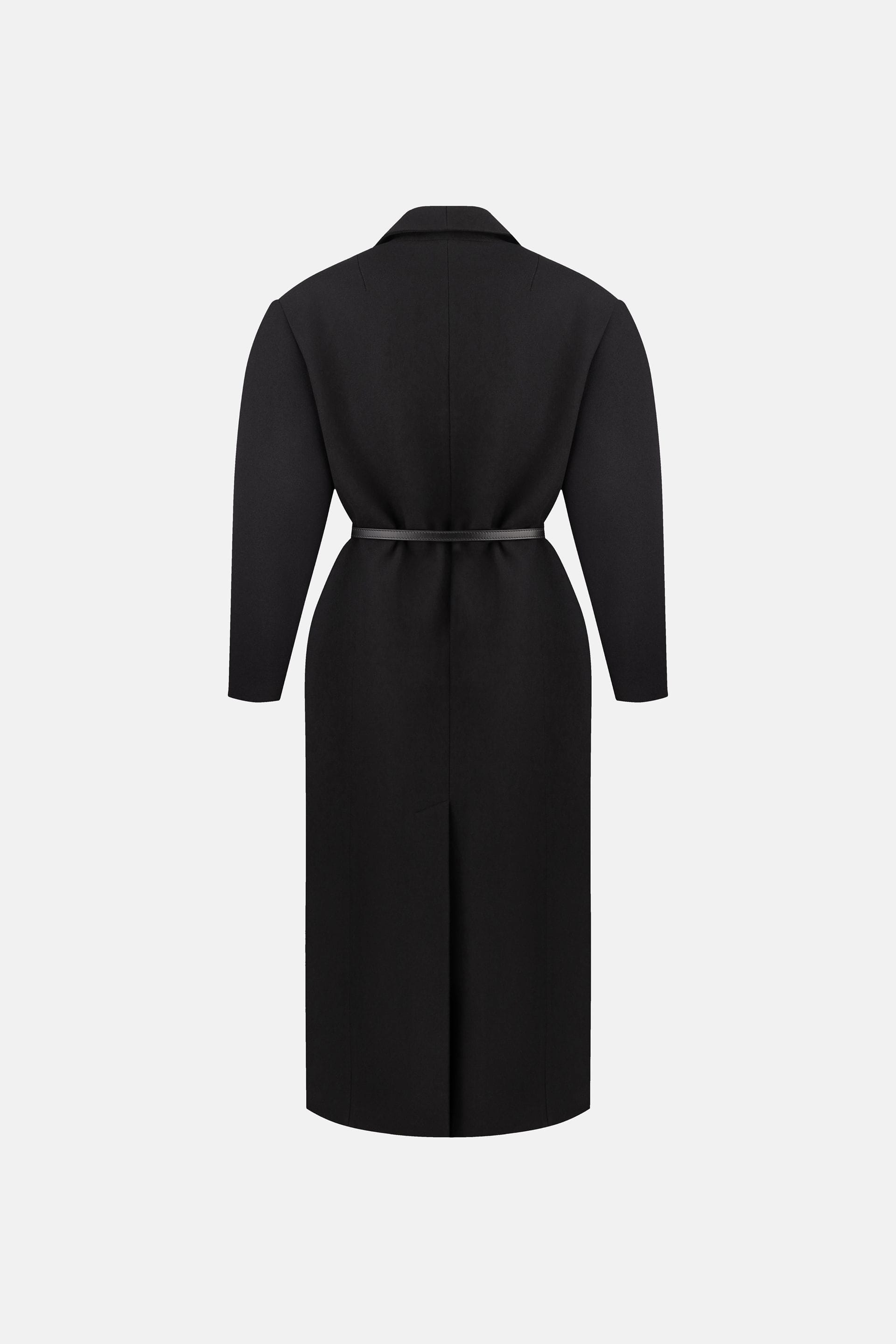 Double-breasted coat with accent shoulder - WWU-OC1037-2-25 - Photo 4