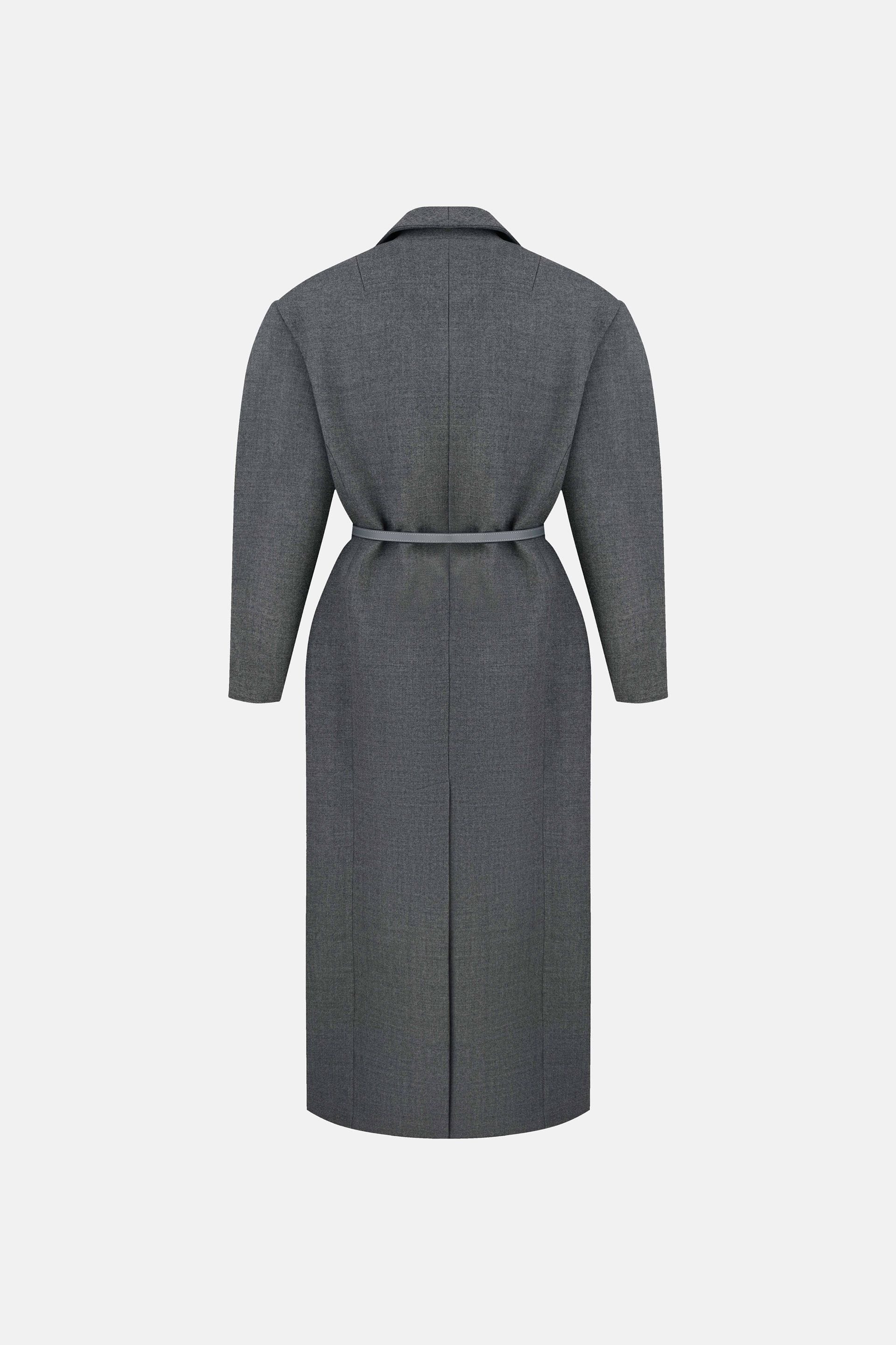Double-breasted coat with accent shoulders - WWU-OC1037-9-106 - Photo 4