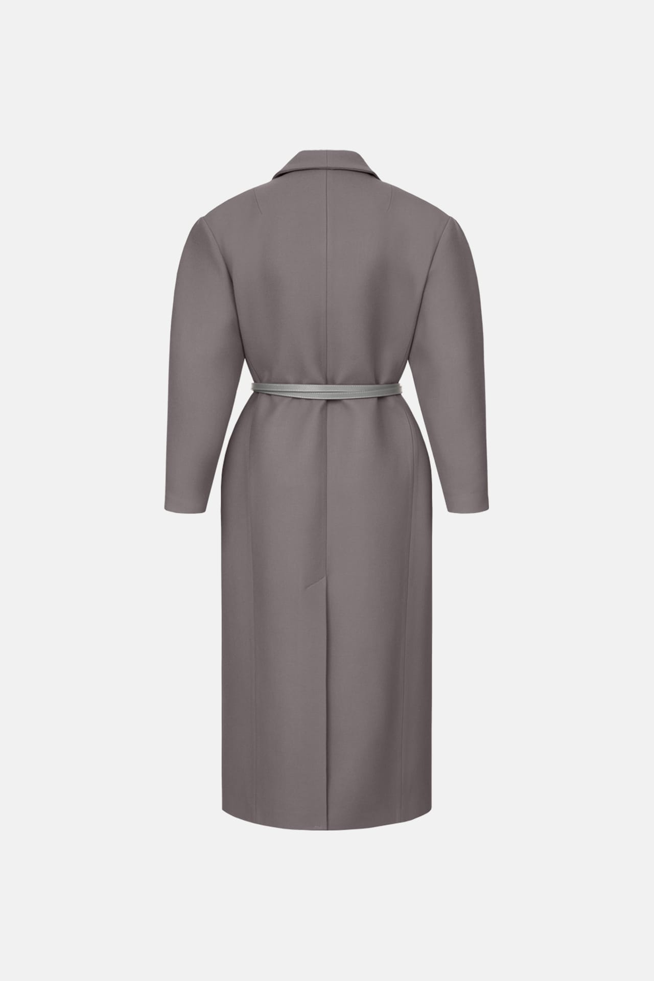 Double-breasted coat with accent shoulders - Photo 2