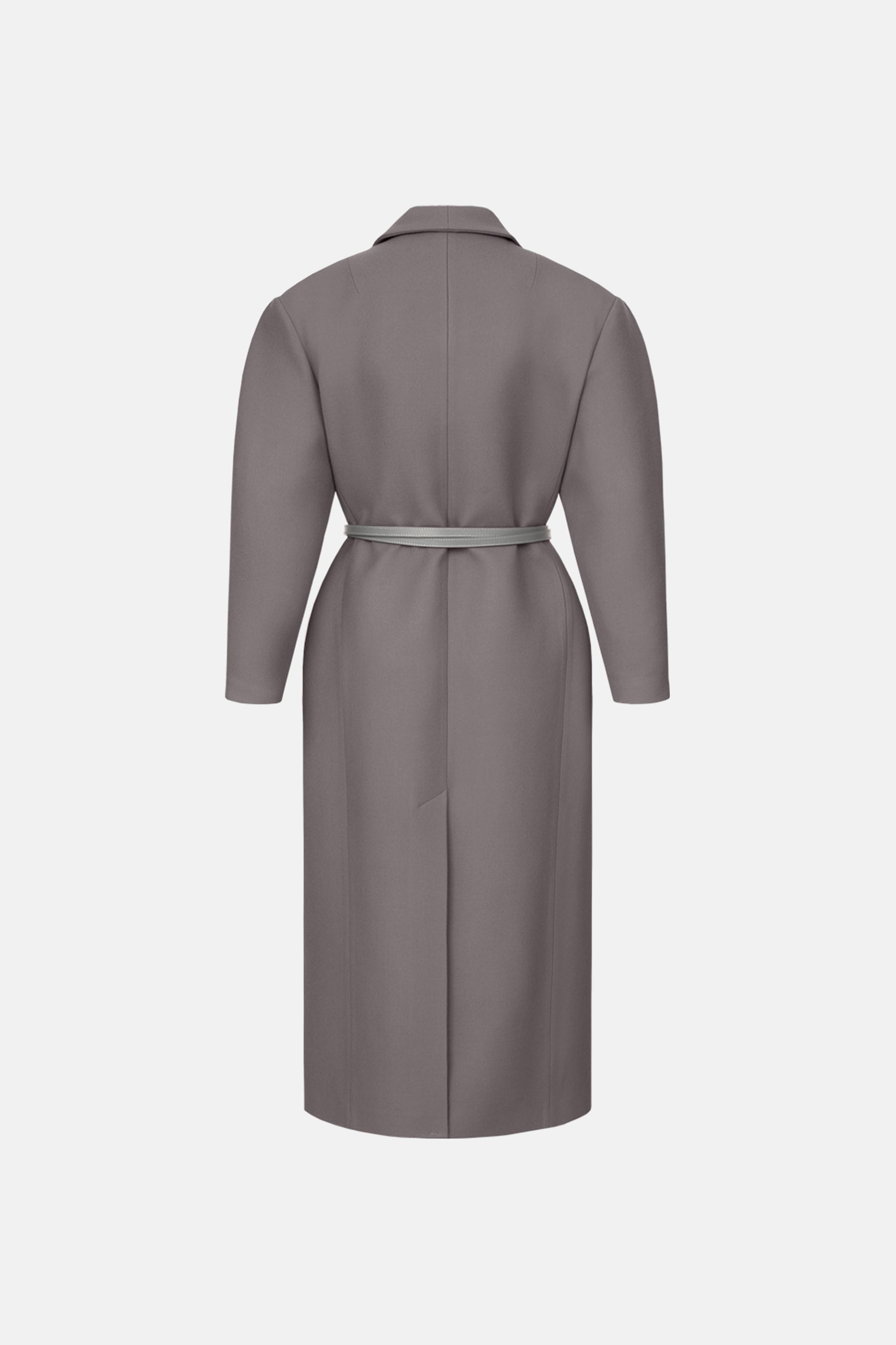 Double-breasted coat with accent shoulders - WWU-OC1037-9-38 - Photo 4