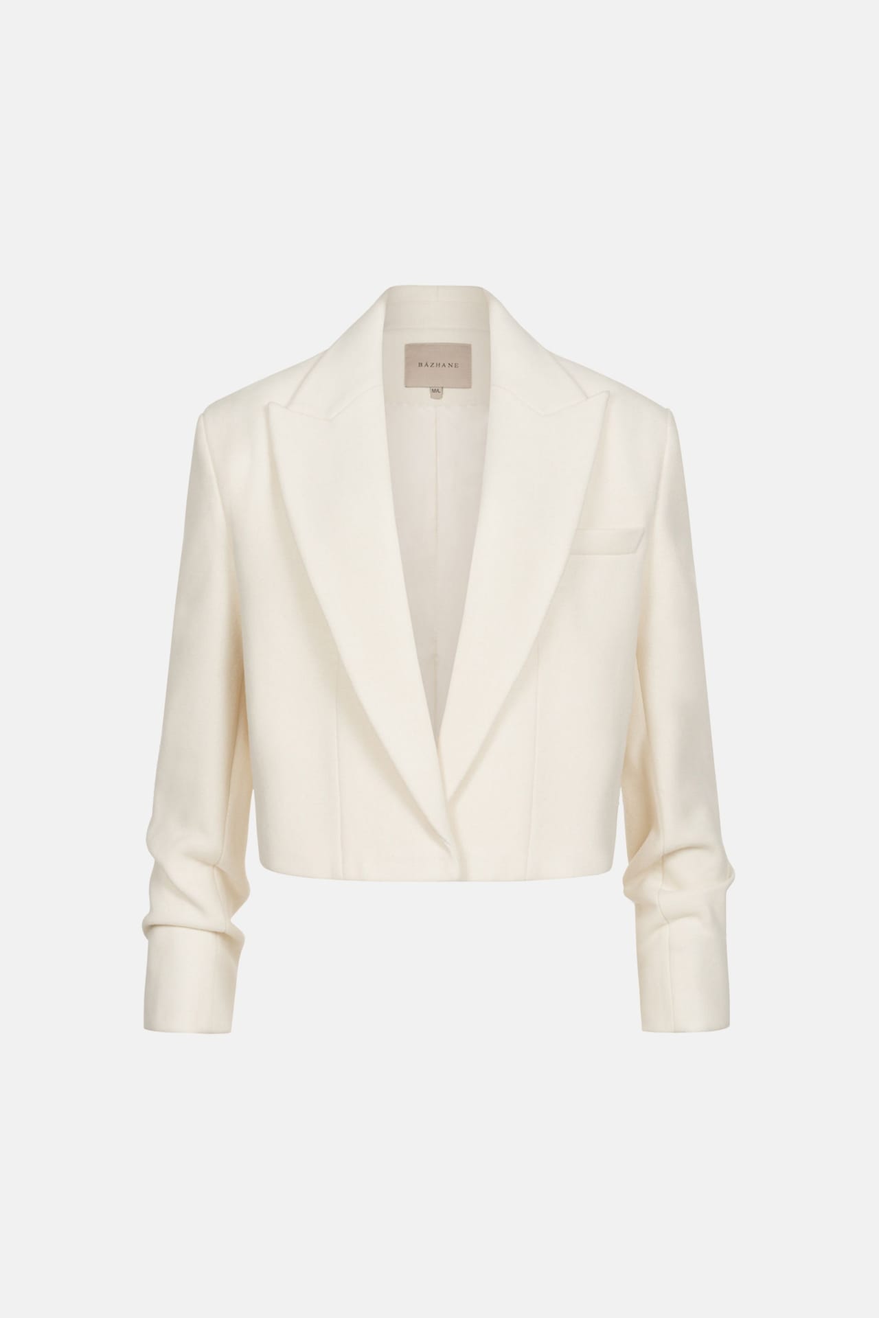 Cropped coat with gathered sleeves - Photo 1