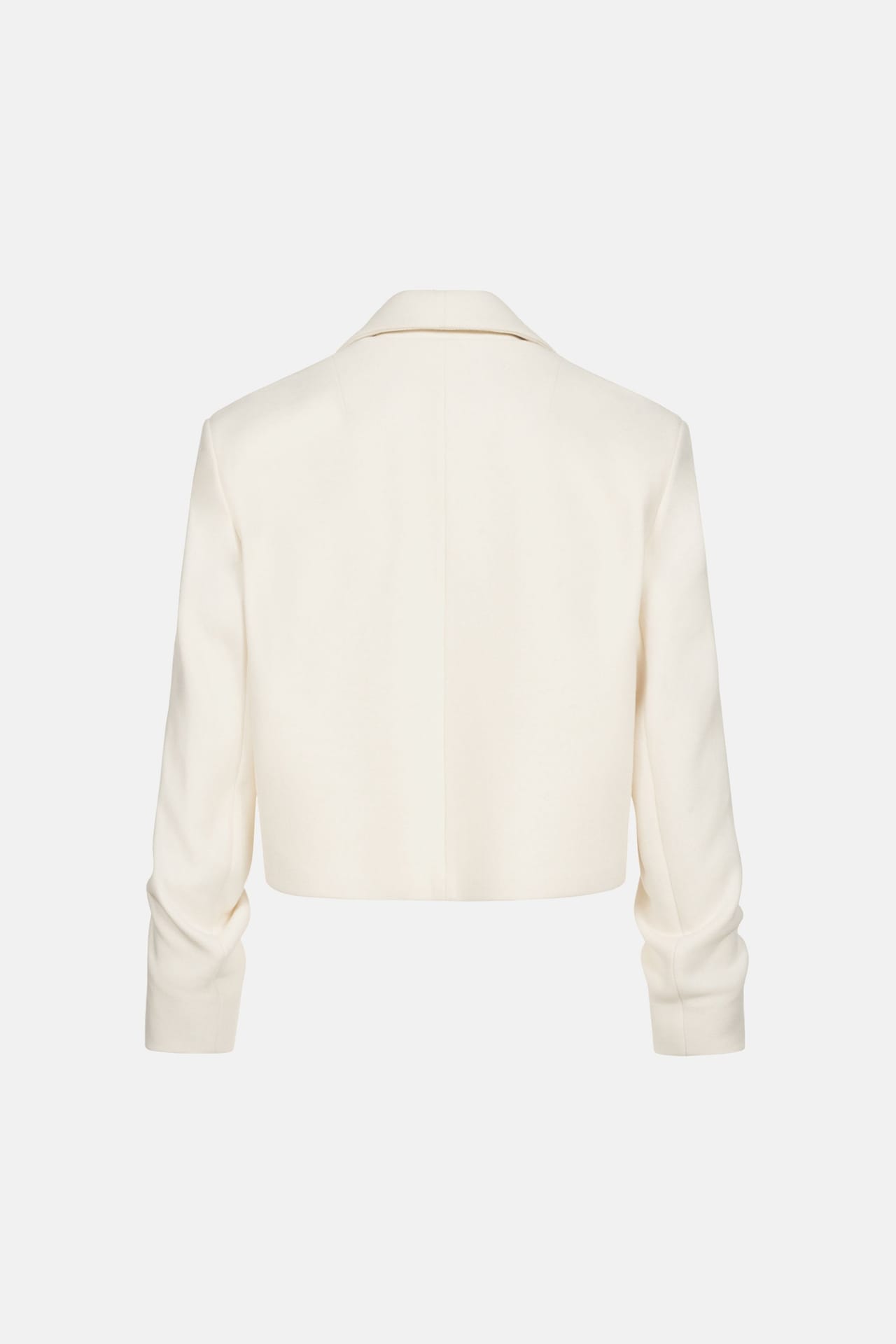 Cropped coat with gathered sleeves - Photo 2