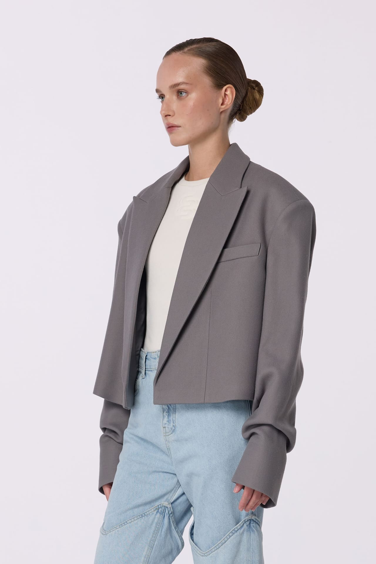 Manteau coupe droite avec fronces sur la manche - Photo 2