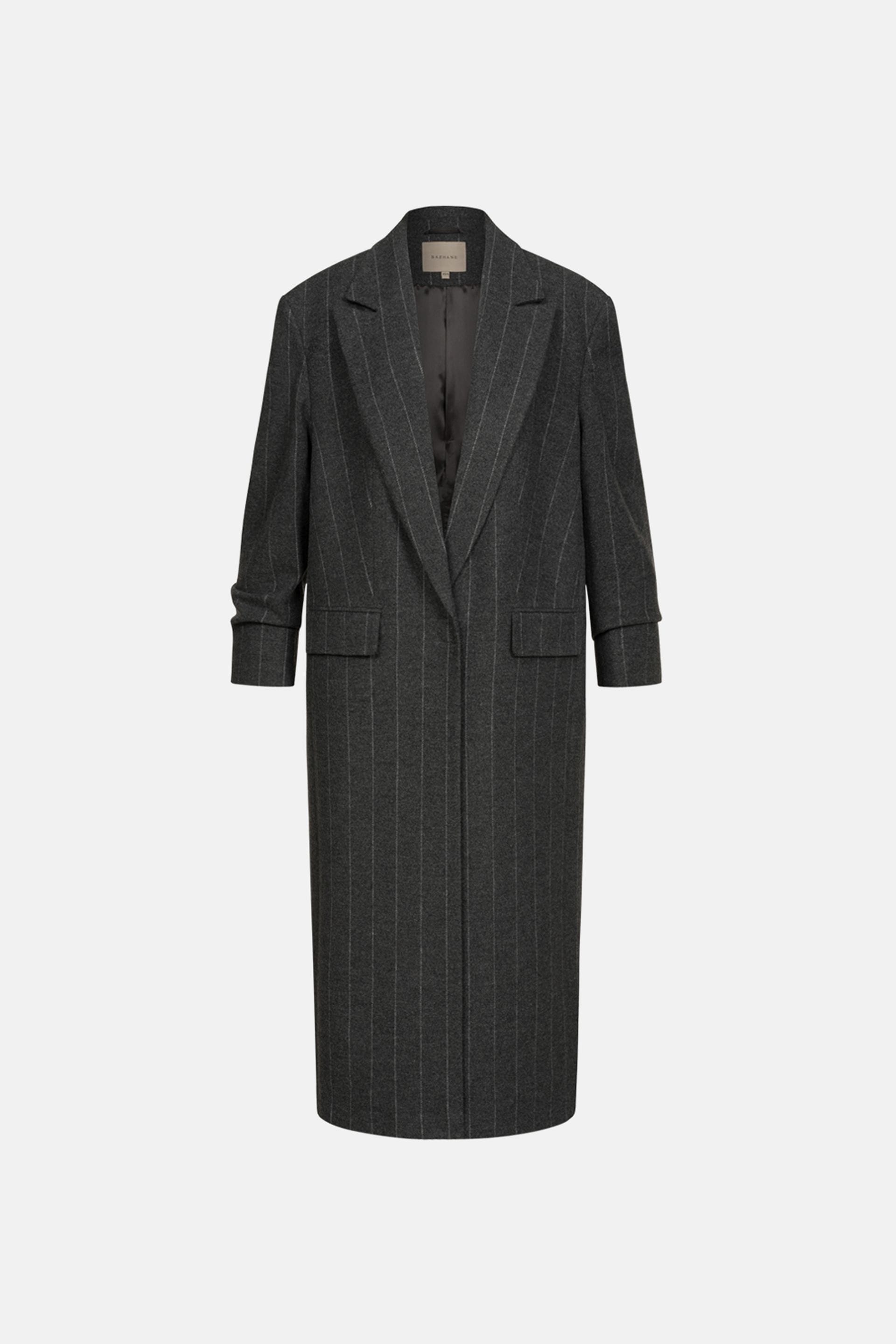 Straight-cut coat with gathered sleeves - WWU-OC1069-10-5 - Photo 3