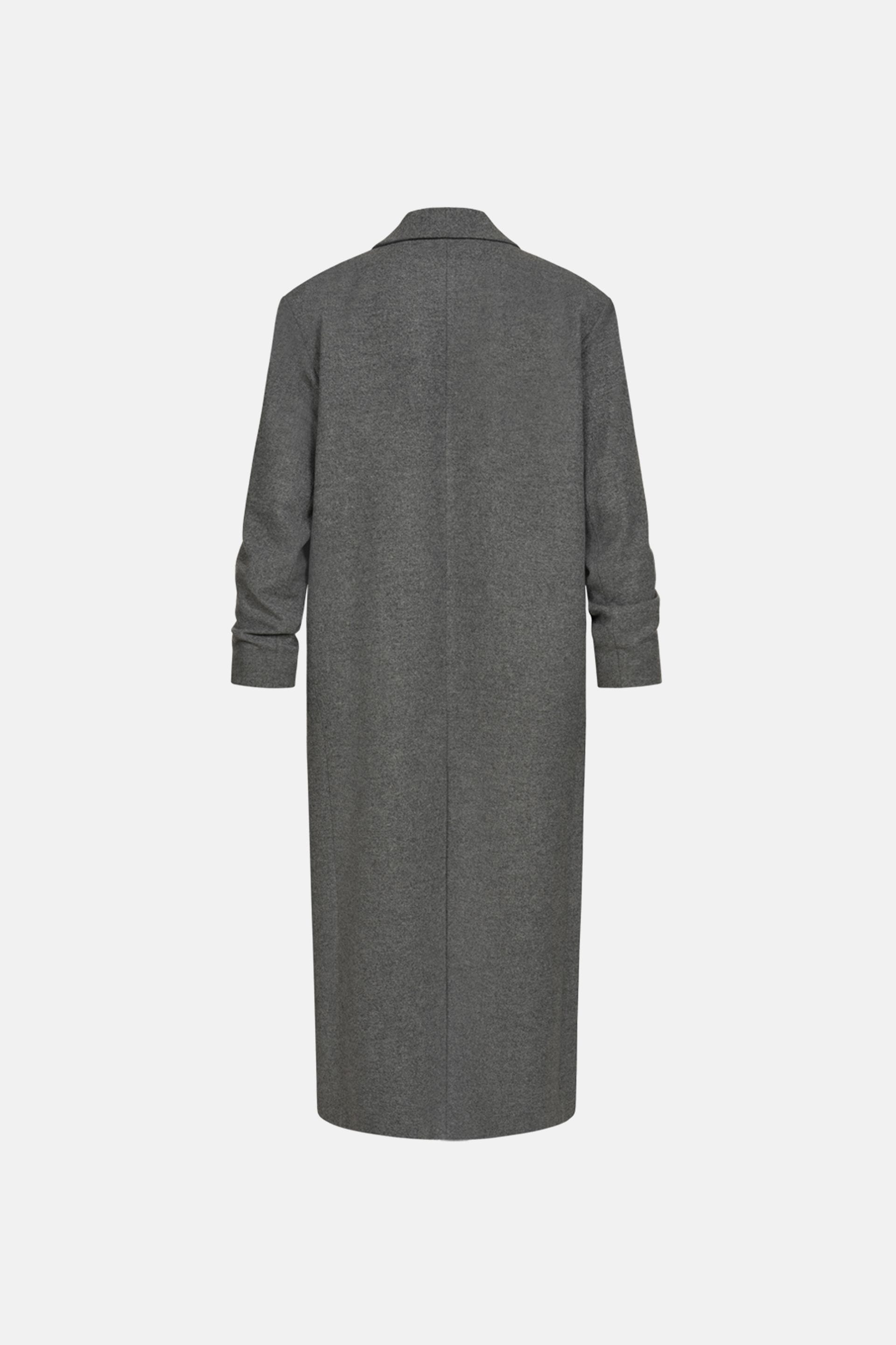 Straight-cut coat with gathered sleeves - WWU-OC1069-7-5 - Photo 4
