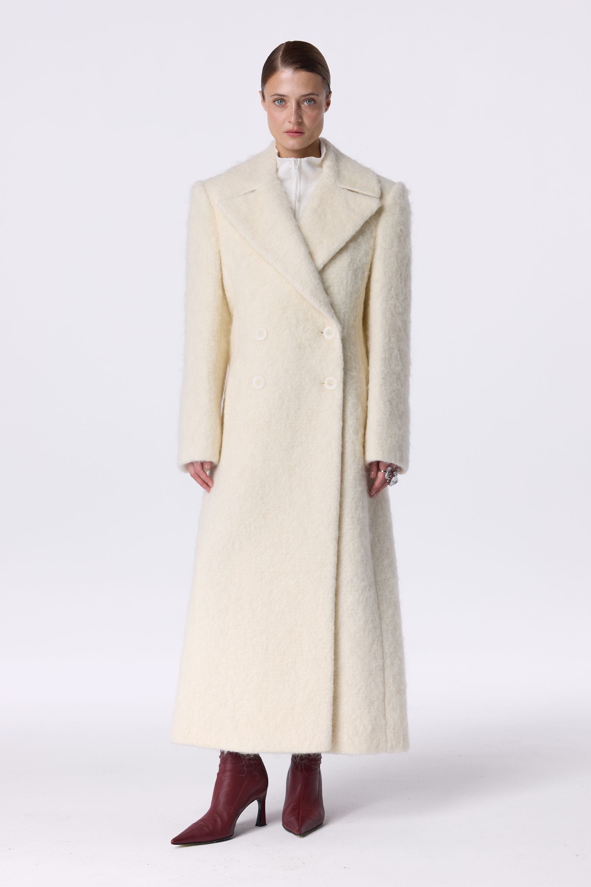 Manteau en alpaga Snug - WWU-OC1157-3-29 - Photo 1
