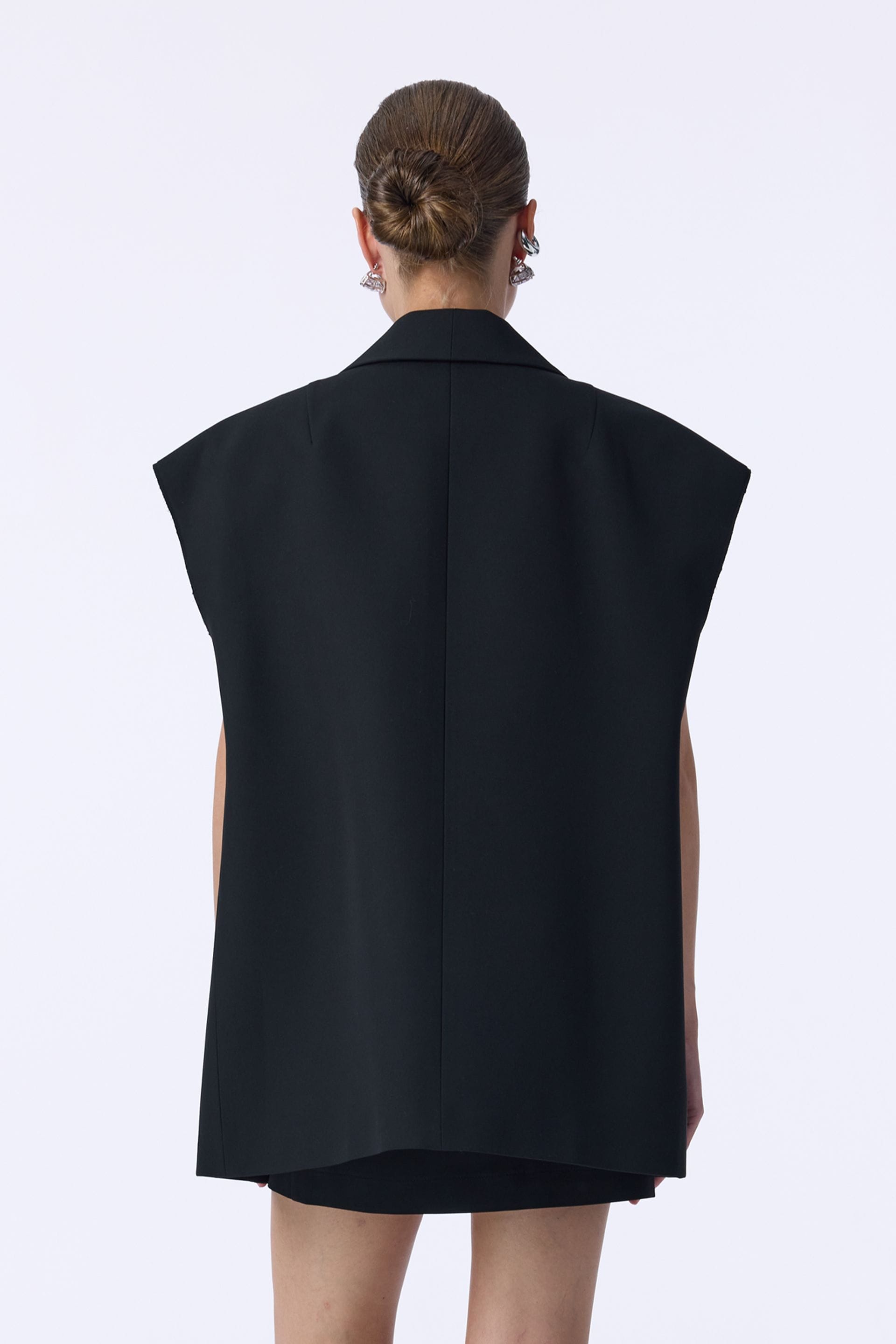 Oversized cotton vest - WWU-VS1079-2-11 - Photo 2