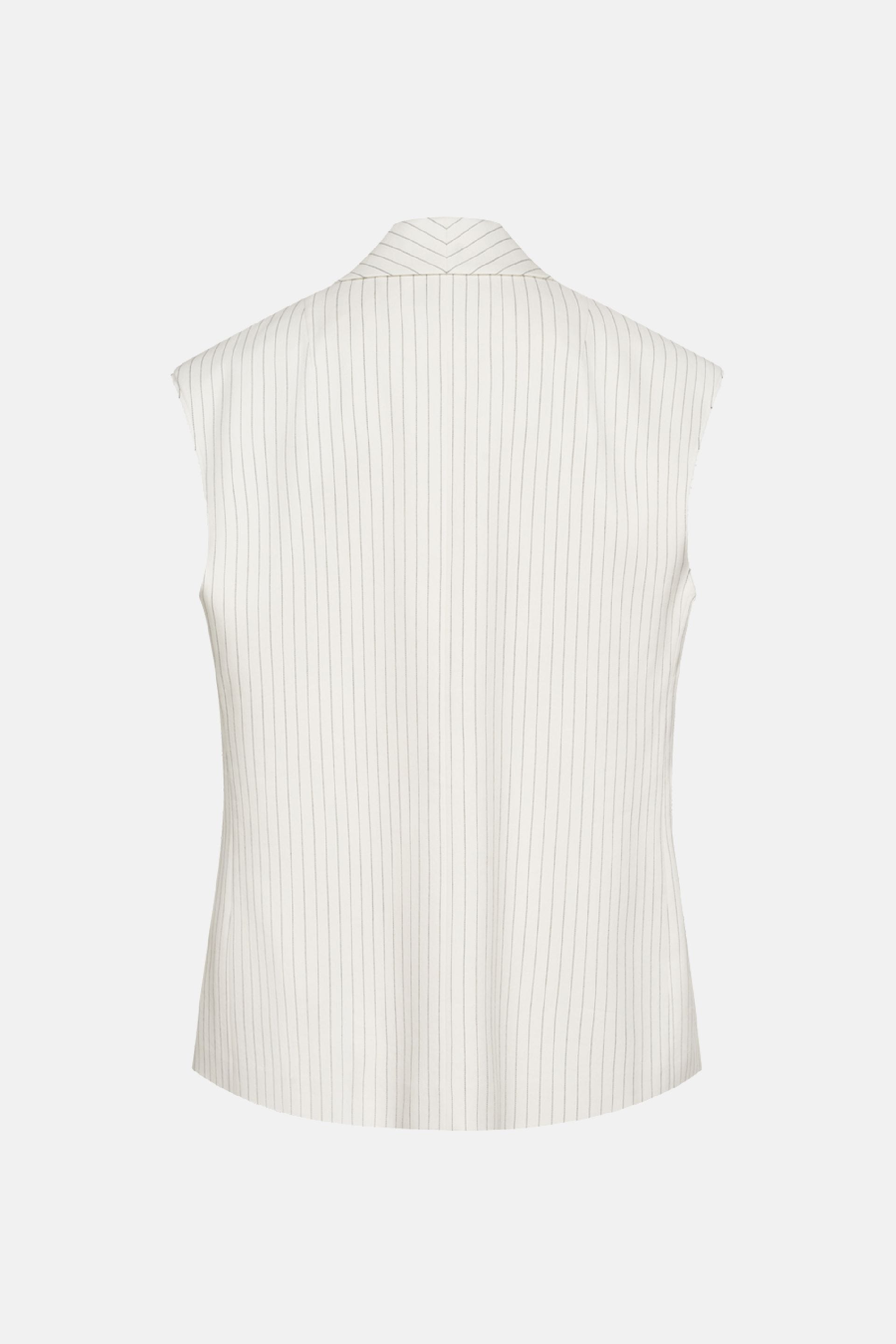 Gilet oversize en lin - WWU-VS1079-4-8 - Photo 2