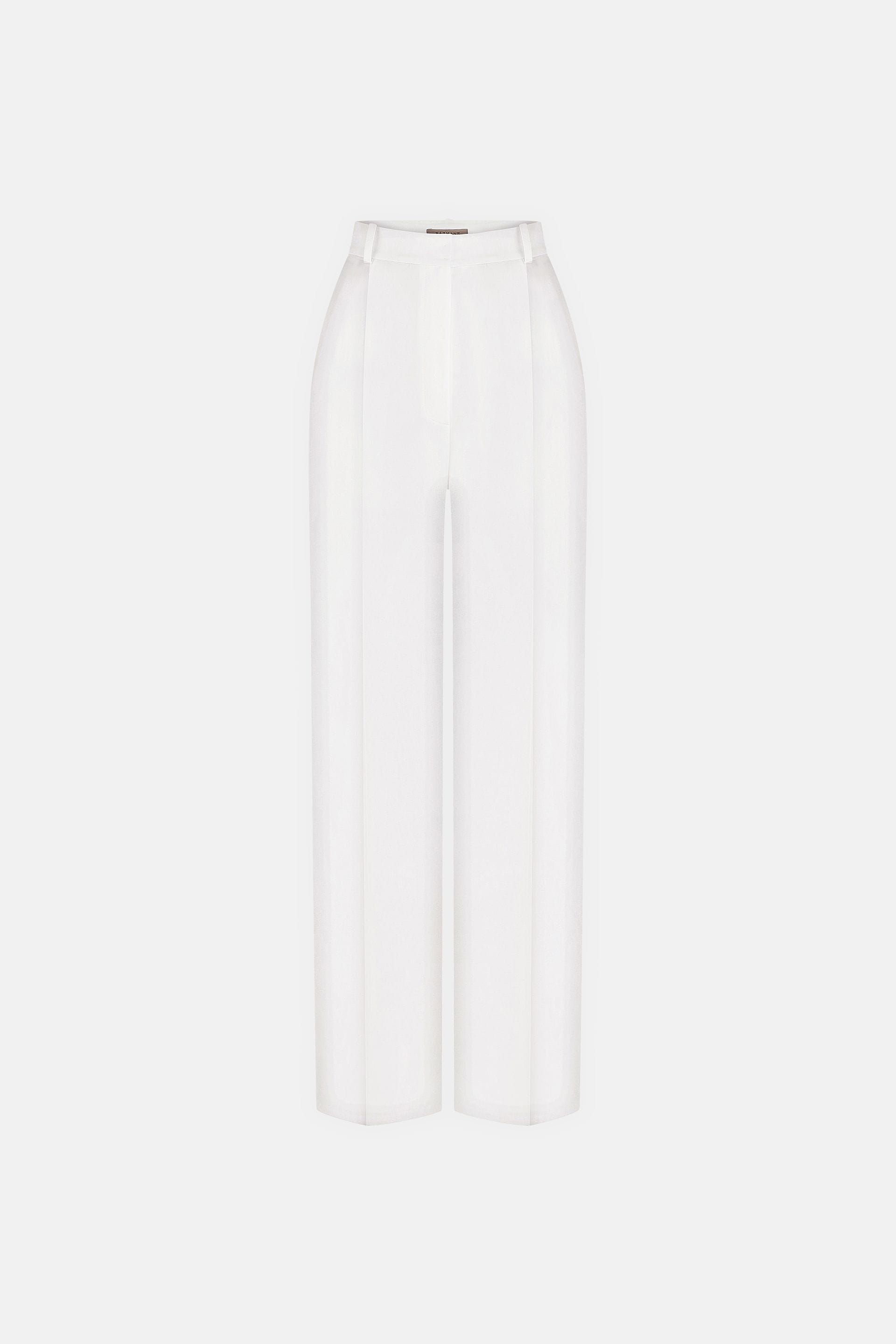 Go to product page - Pantalon en coton taille moyenne avec plis Pantalon en coton taille moyenne avec plis - WWB-P1015-3-12 - Photo 1