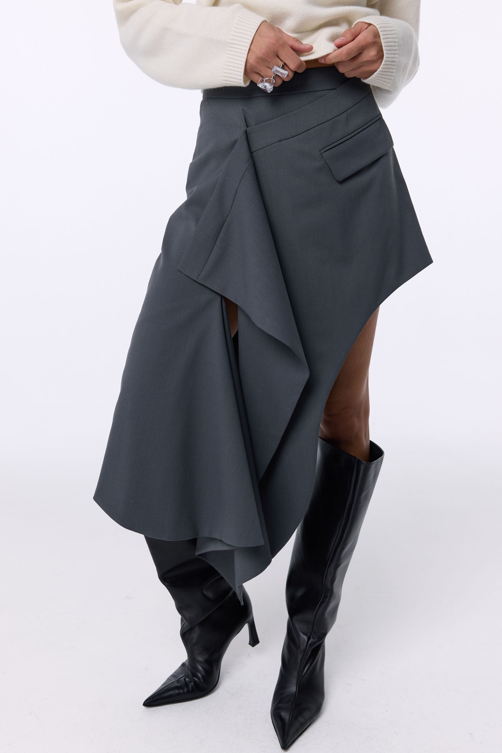 Go to product page - Wrap wool skirt Wrap wool skirt - WWB-SK1165-18-1 - Photo 6