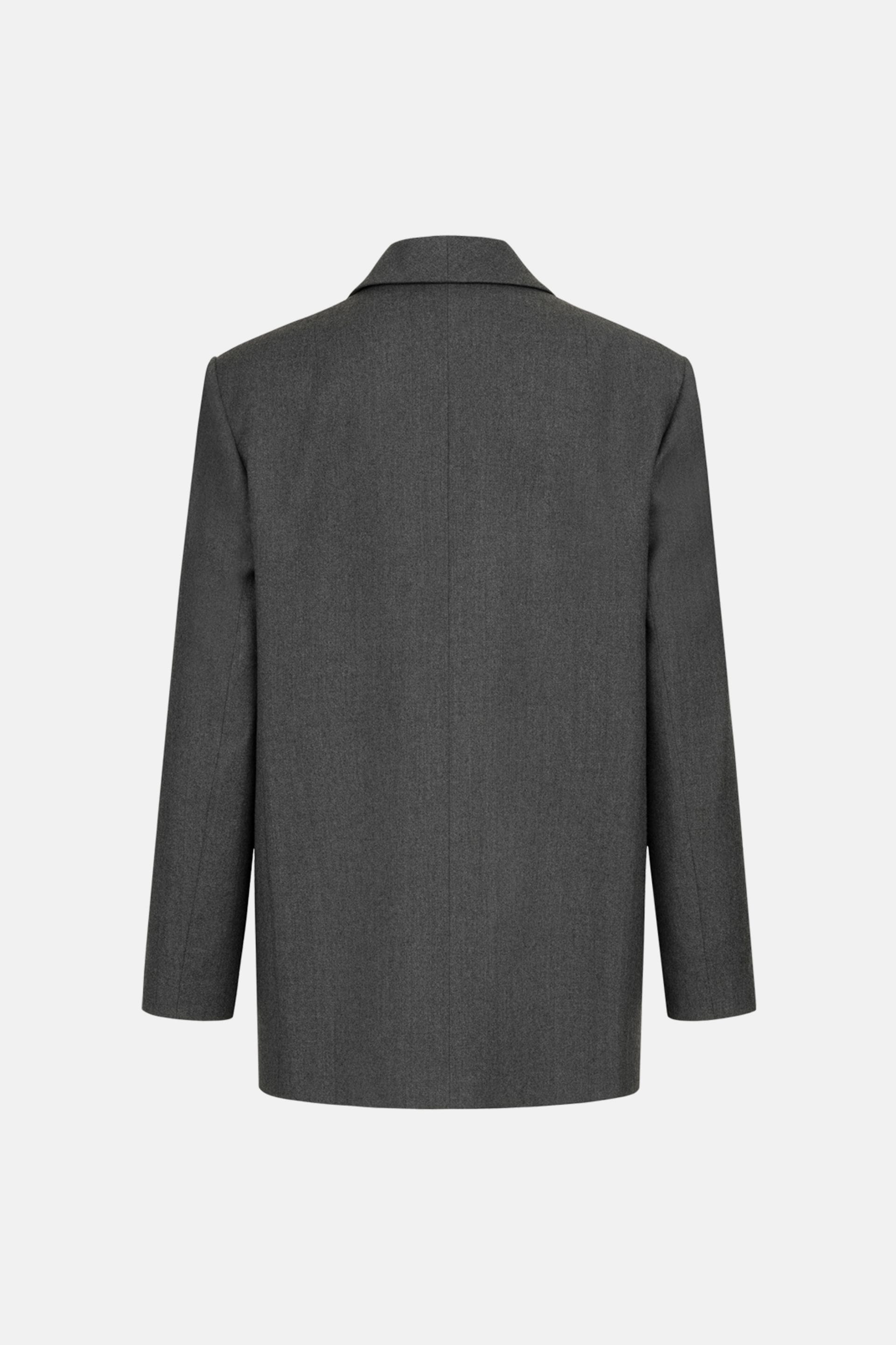 Go to product page - Veste en laine croisée oversize avec épaulettes Veste en laine croisée oversize avec épaulettes - WWT-J1014-7-2 - Photo 4