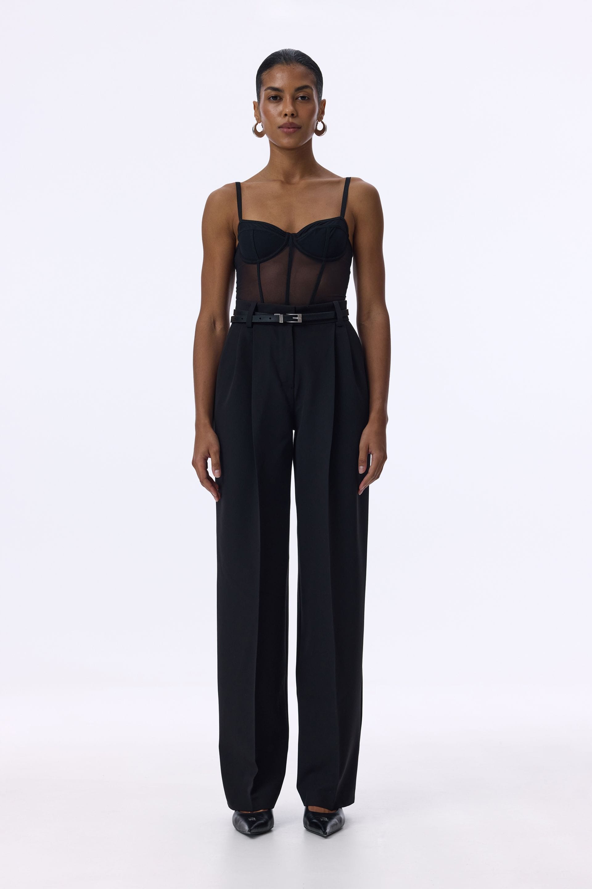 Go to product page - Pantalon en coton Relax à taille moyenne Pantalon en coton Relax à taille moyenne - WWB-P1068-2-11 - Photo 1