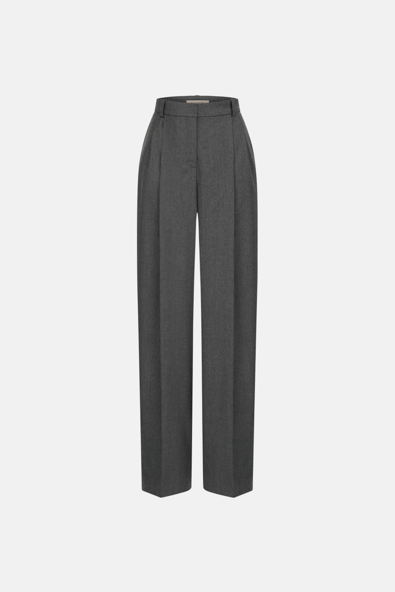Zoom in - Relaxed wool pants with a mid-rise fit Relaxed wool pants with a mid-rise fit - Photo 1