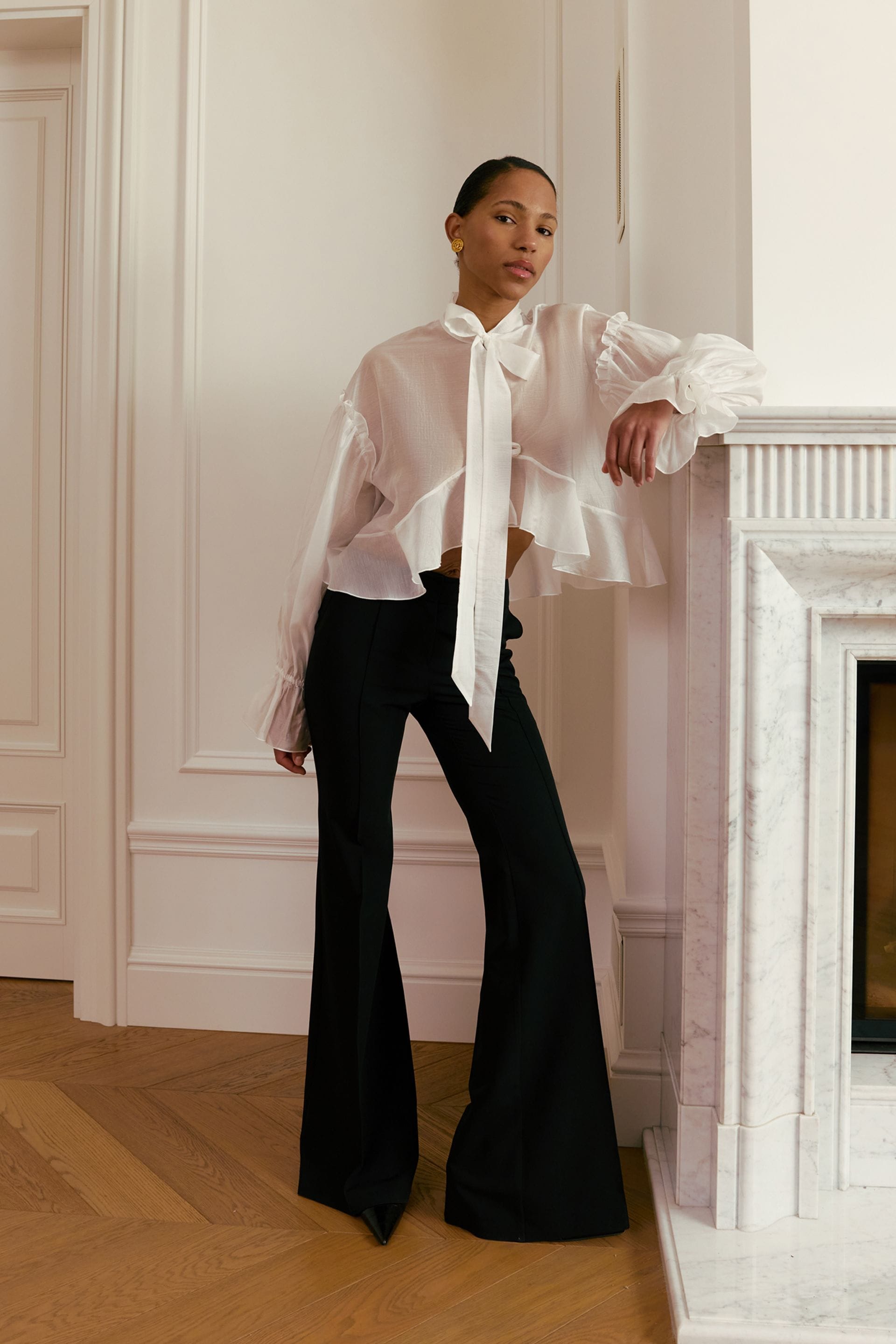 Go to product page - Bell bottom cotton trousers Bell bottom cotton trousers - WWB-P1128-2-12 - Photo 3