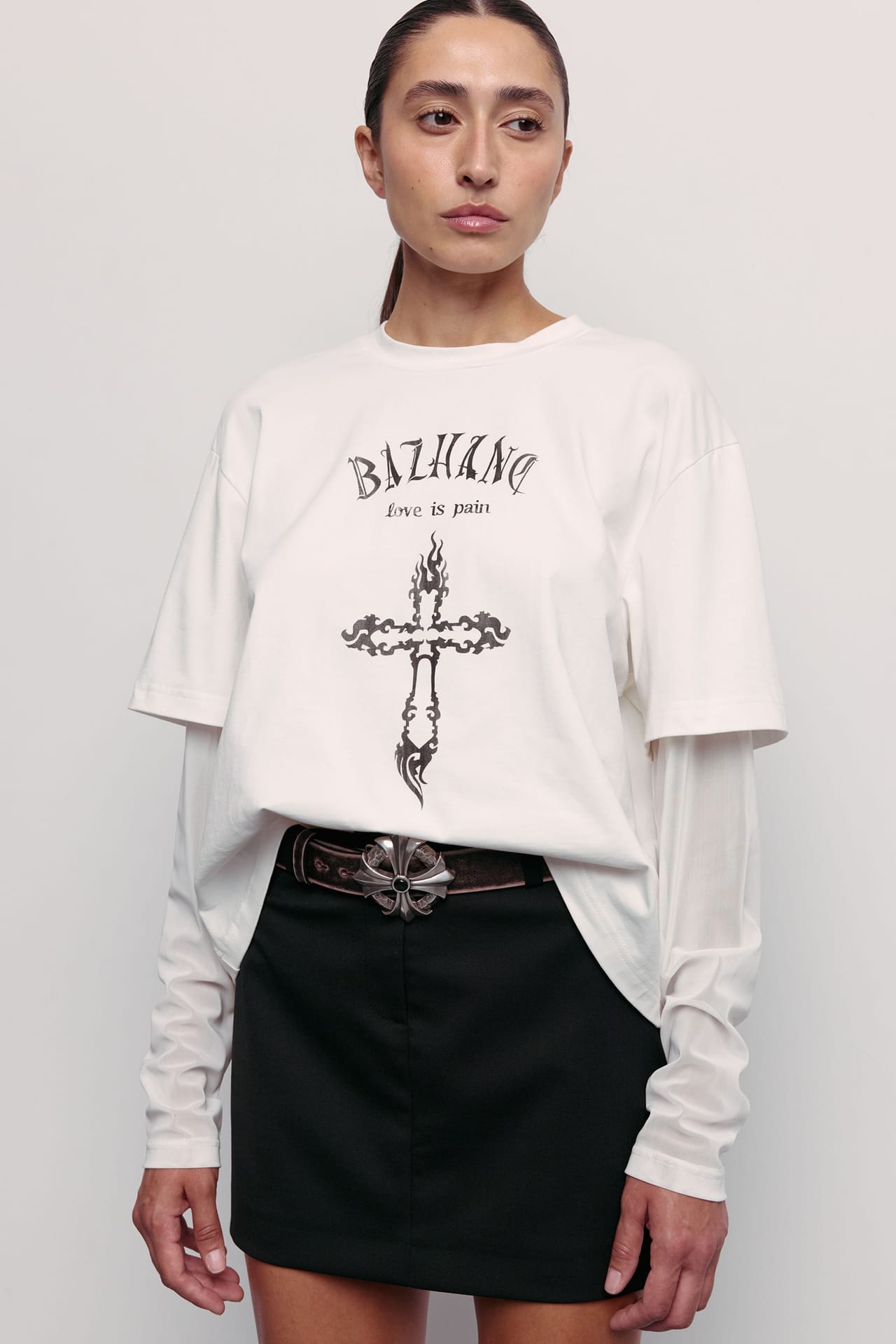 Zoom in - Wool mini skirt with mid-rise Wool mini skirt with mid-rise - Photo 4