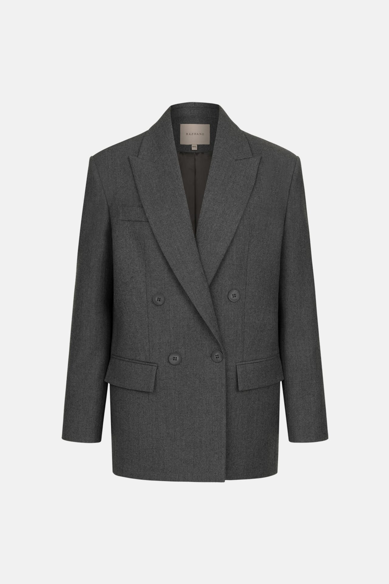 Zoom in - Veste en laine croisée oversize avec épaulettes Veste en laine croisée oversize avec épaulettes - Photo 1