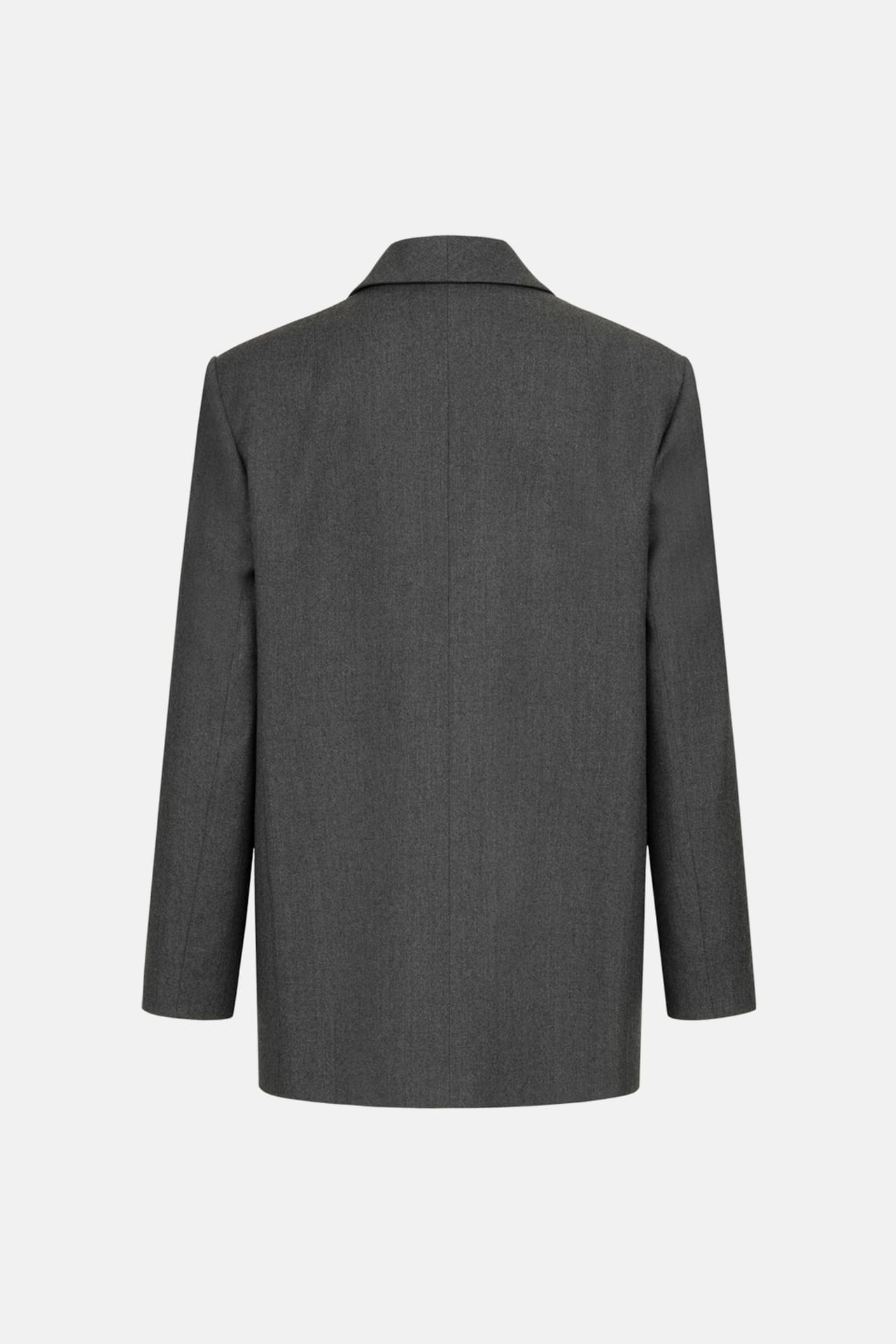 Zoom in - Veste en laine croisée oversize avec épaulettes Veste en laine croisée oversize avec épaulettes - Photo 2