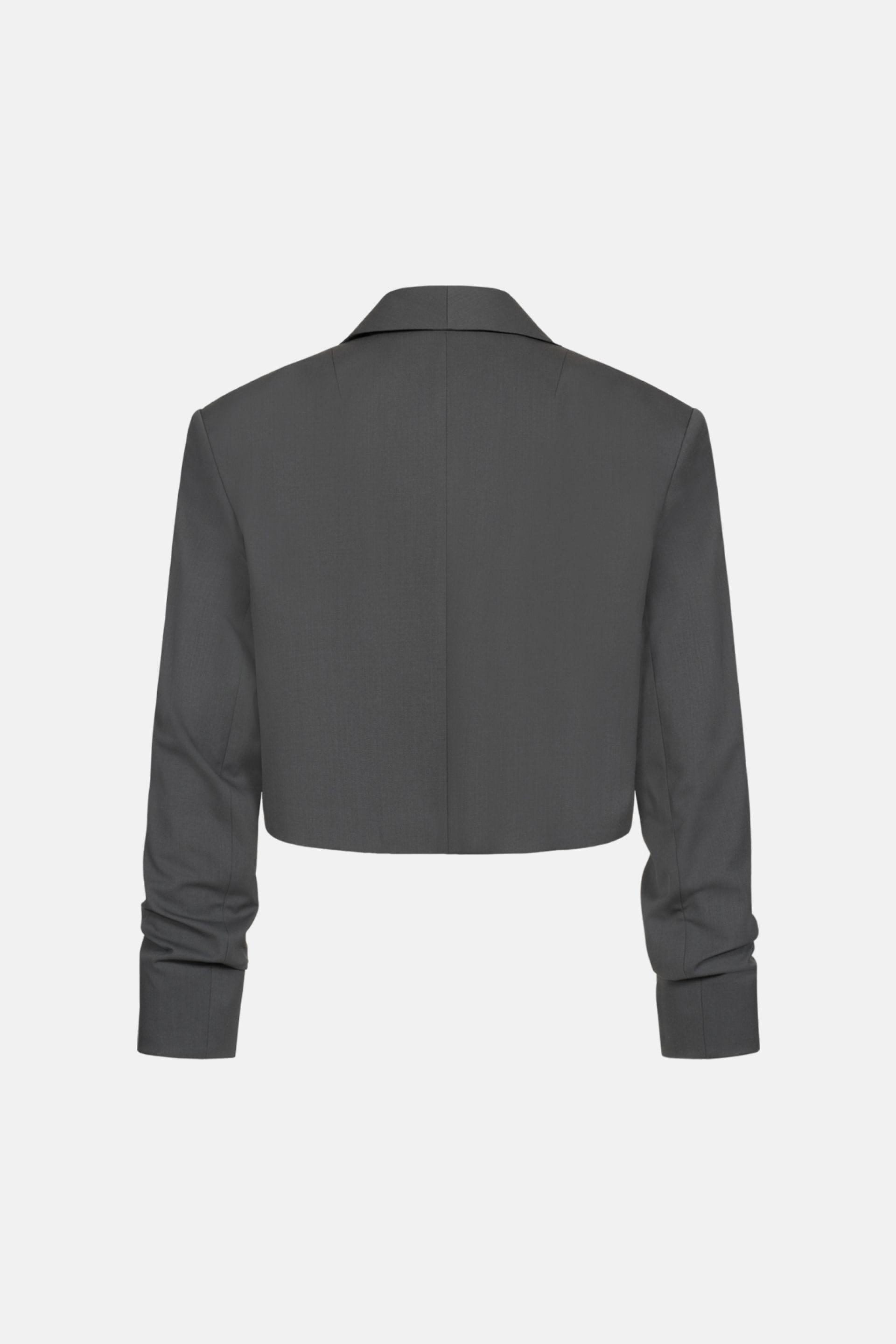 Go to product page - Blazer crop en laine avec fronces sur la manch Blazer crop en laine avec fronces sur la manch - WWT-J1061-18-1 - Photo 2