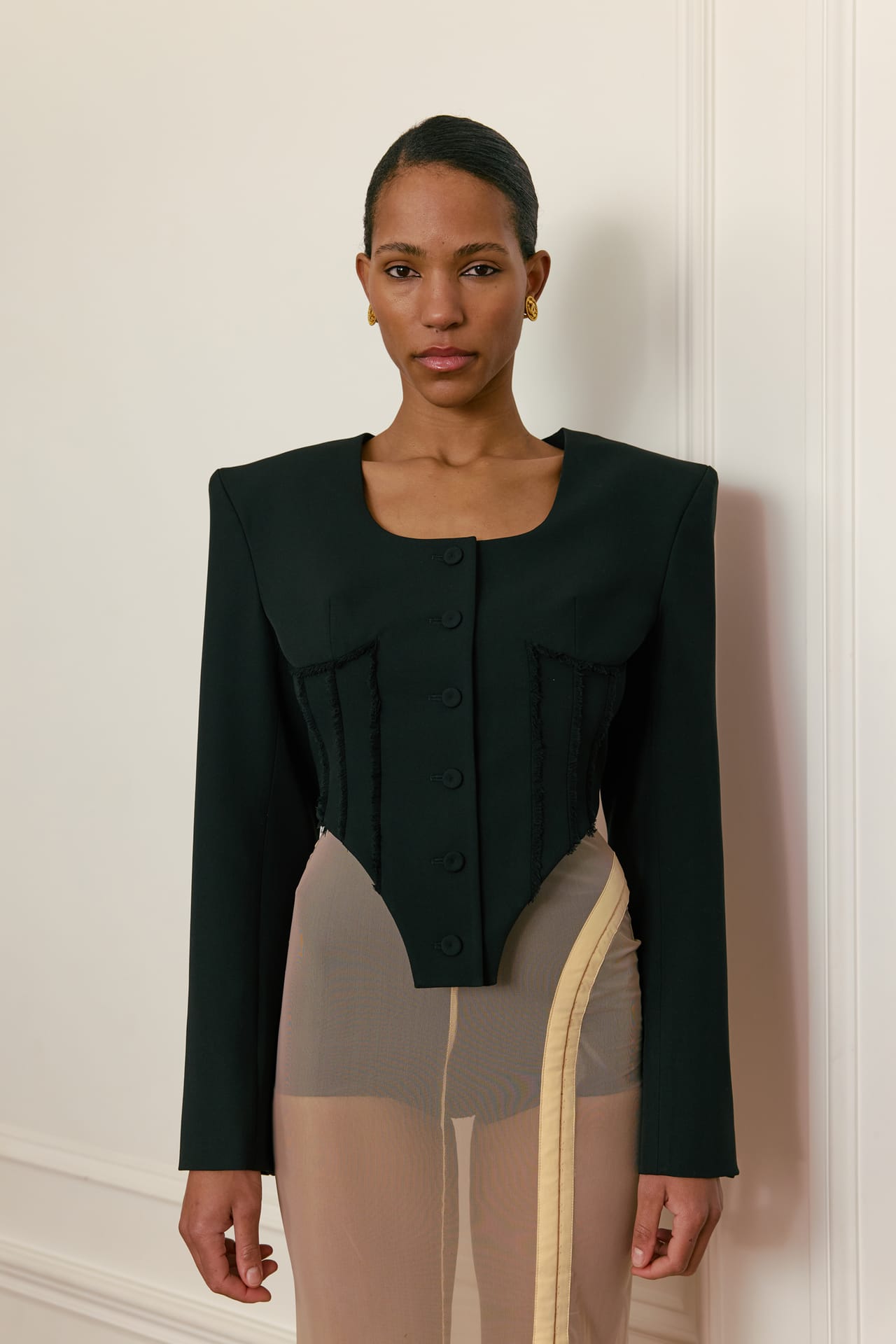 Zoom in - Blazer en coton Corset Blazer en coton Corset - Photo 3