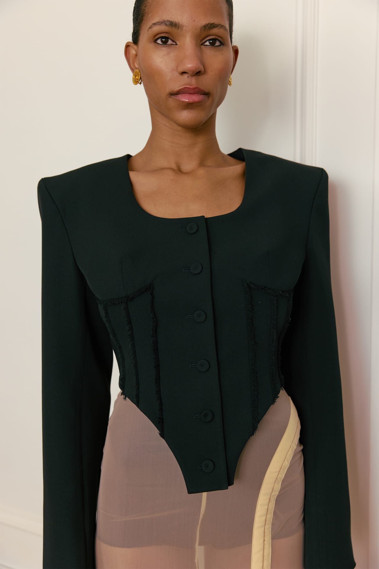 Zoom in - Blazer en coton Corset Blazer en coton Corset - Photo 5