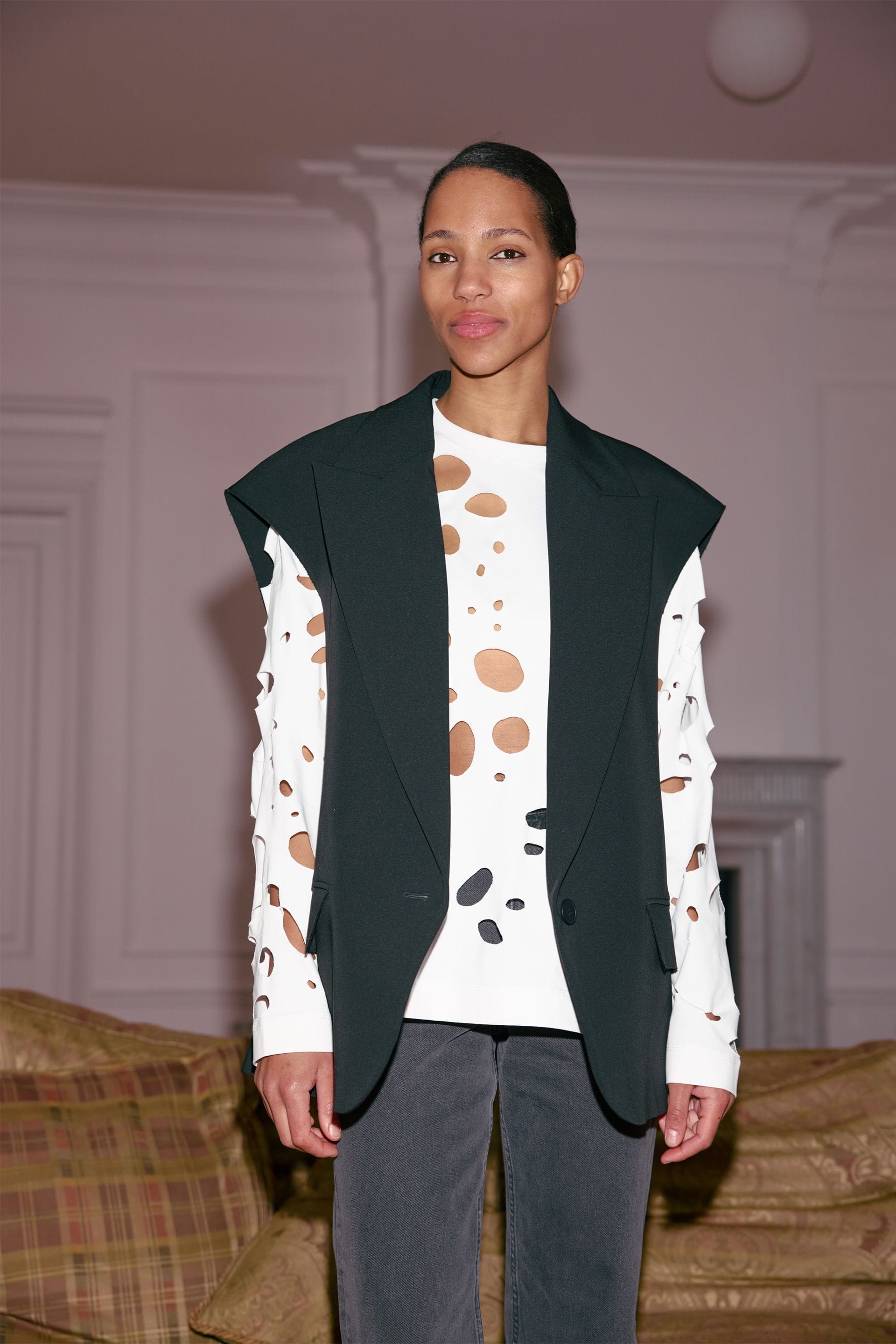 Go to product page - Oversized cotton vest Oversized cotton vest - WWT-VS1079-2-11 - Photo 3