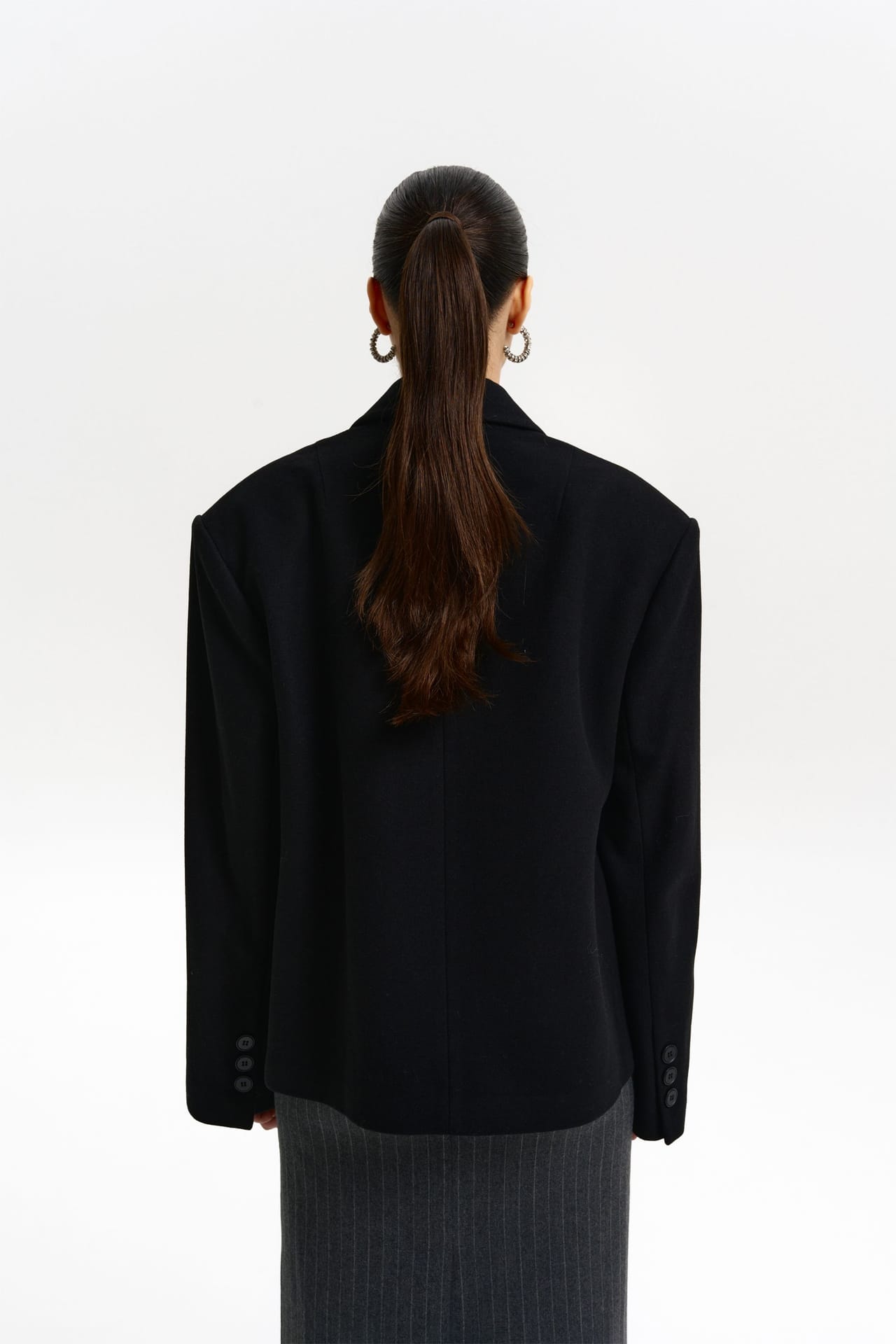 Zoom in - Manteau-veste oversize avec petit triangle Manteau-veste oversize avec petit triangle - Photo 4